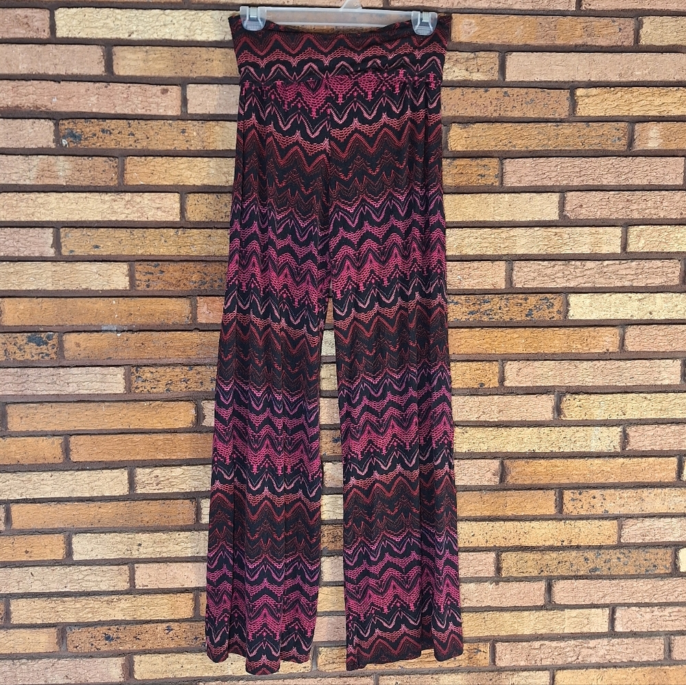 Lime & Chili Medium Boho Pattern Stretchy Flare Leg Pants